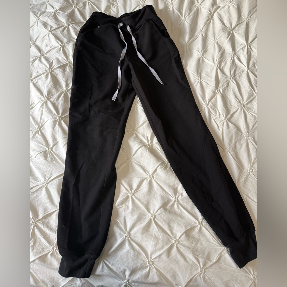Figs Black High Waisted Zamora Joggers